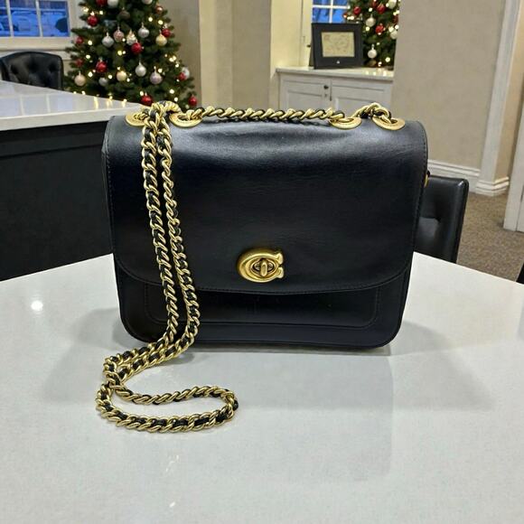 COACH Madison Convertible Shoulder Bag Refined Calf Leather in Black - Picture 2 of 16